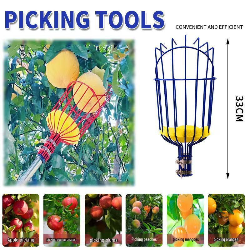High-Altitude Professional Orchard Fruit Picking Tool with Basket