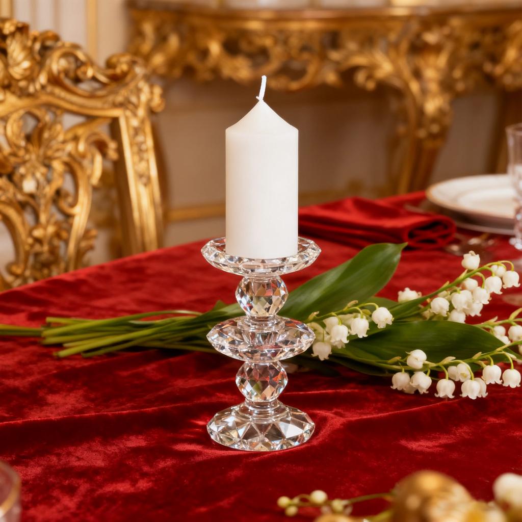 Bath Set Teacher Gifts Mother's Day For Women European Style Pointed Ivory Large Round Column Candles 3PC