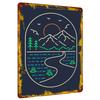 Mountain Sunrise Forest River Scenery Iron Painting Home Decor Wall Art Metal Craft Living RoomWall Hanging Painting
