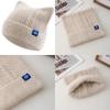 New Women And Girls Cat Ear Knit Beanie Hat, Cute Faux Fur Fluffy Candy‑Color Winter Hat, For Winter Daily Street Wear