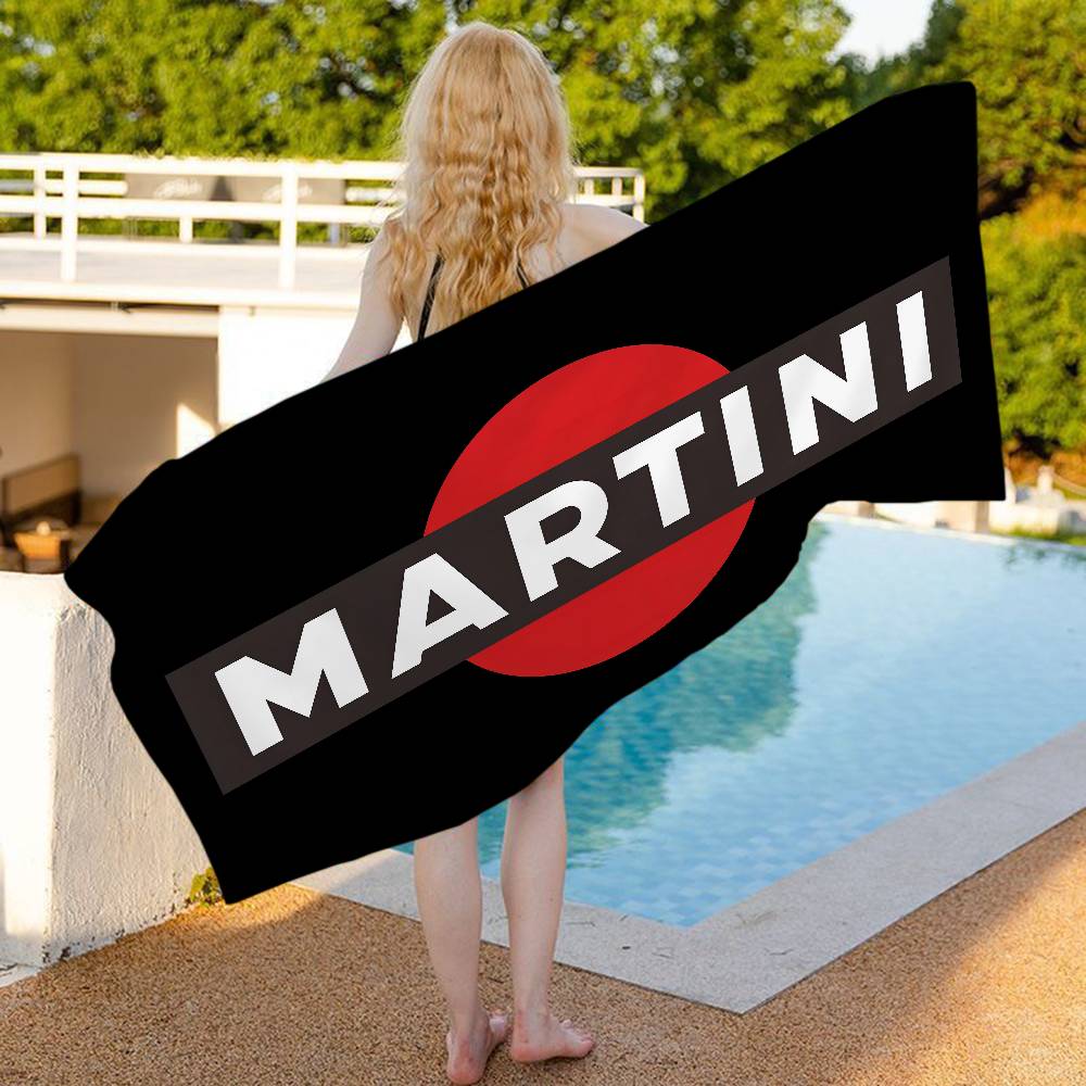M-Martini Racing Logo Anime Beach Swimming Towel Soft Absorbent Washcloth Children's Gifts For Kids Travel Camping Gym