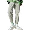 Li Ning Badfive Color Block Letter Print Loose Sports Long Pants Women bottoms Desert-Green AYKS362-1