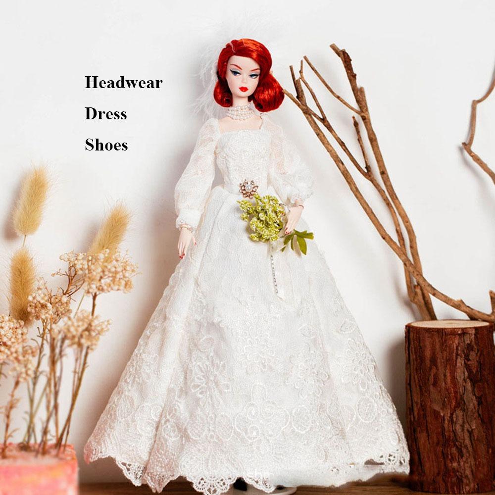 Elegant White Lace Dresses Suit  For 30cm Doll/for 1/6 BJD Dolls/for 11.5" Doll