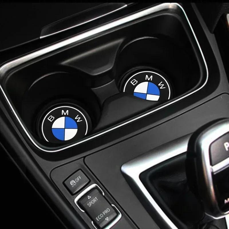 2025 Car For BMW Silicone Car Coaster Cup Holder Coasters Center Console Drink Insert Mats For BMW X3 X5 F10 F20 F30 F34 F36 F15