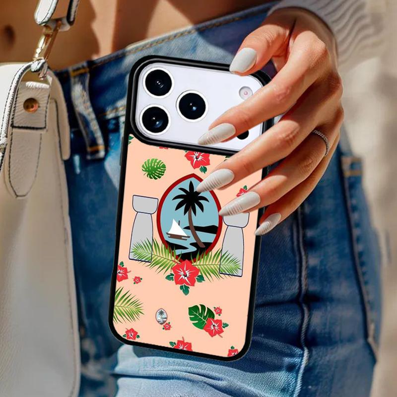Guam Flag Phone Case For iPhone 17 Air 14 15 13 12 Max Cover For Apple 14 15 16 16e 11 Pro Max Plus