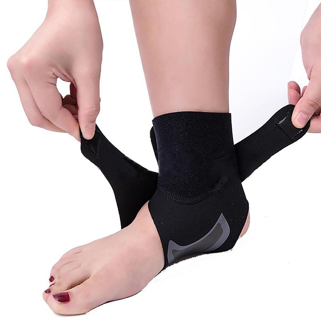 Pair of Sports Ankle Brace Prevent Injury Lightweight Breathable Black Ankle Support for Women Men