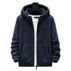 Men's Fleece Jacket, Outdoor Plus Fat Plus Plus Size, Spring and Autumn Fleece Cardigan, Hooded Sweatshirt, Outer