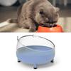 Pet Bowl Prevent Slip 4 Feet Raised Removable Burr Free Cute Cat Puppy Dish for Food Water Blue