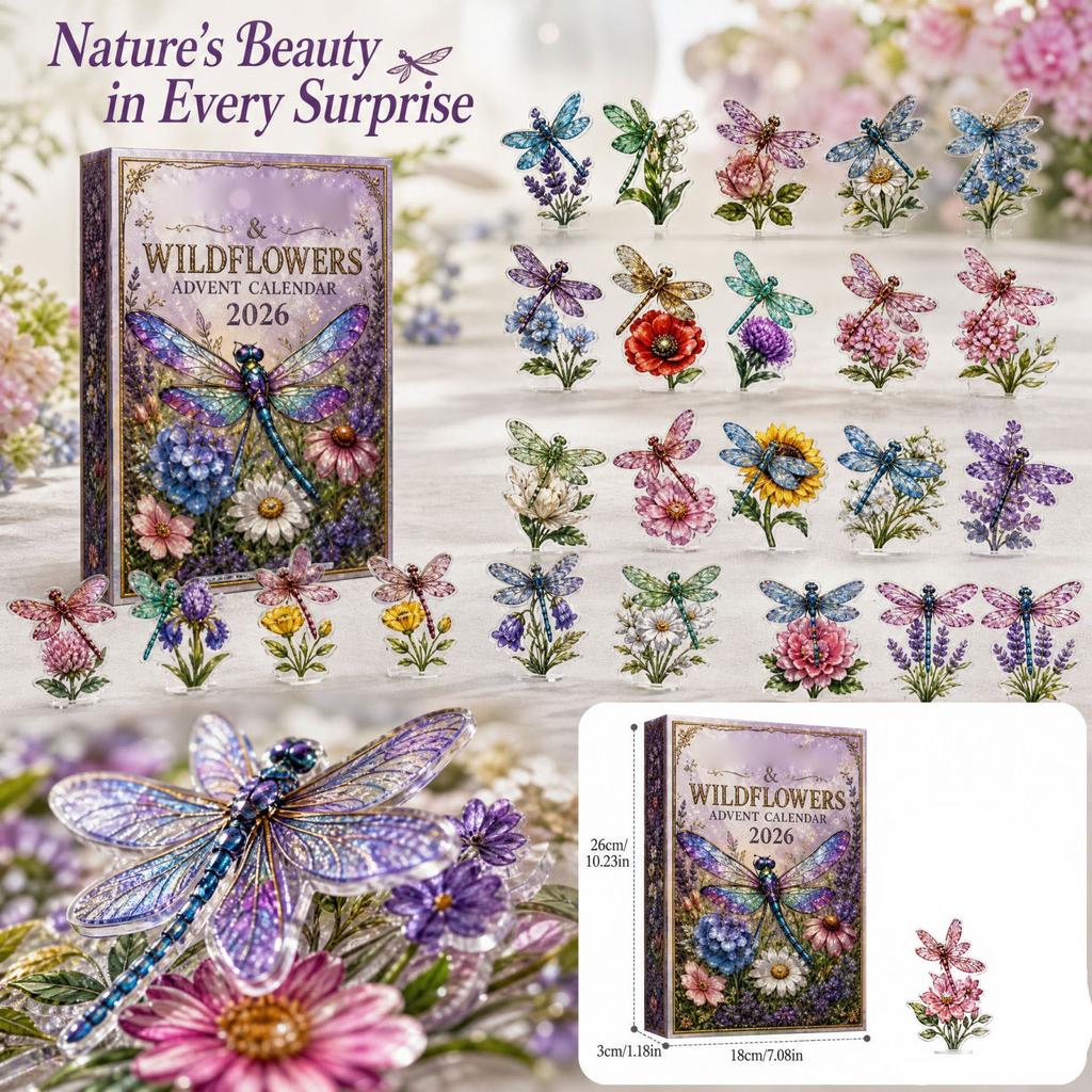 2D Acrylic Wildflower Figurine, Cute Collectible Miniature Decor for Desk Shelf