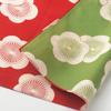 Musubi Furoshiki Isa Plum Blossom Red and (wrapping Cloth), 3-width, Pattern, Double-sided, Design, Green, 104cm, Cotton.