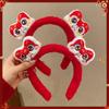 Chinese Style Snake Year Hairband Plush Cartoon Headband Hair Accessories New Year Hair Hoop  Gift