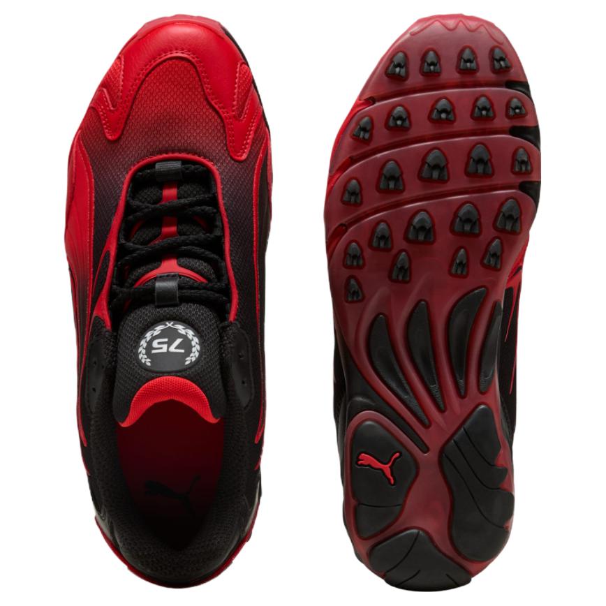 Puma Formula 1 Comfortable Versatile Durable Low-Top Running Shoes Unisex Sneakers Black Red 308889-01