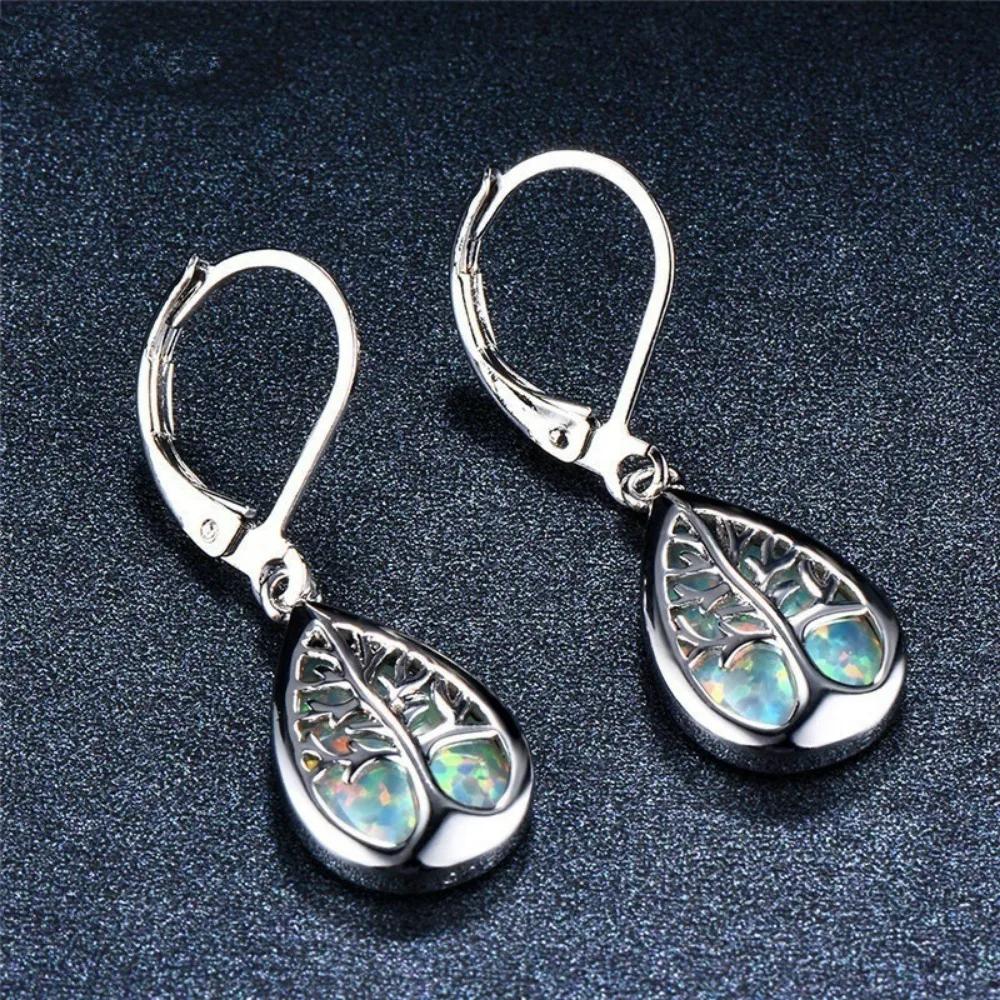 Europe and The United States New Fashion Tree of Life Female Earrings Personalized Trend Drop-shaped Female PartyEarringsZircon