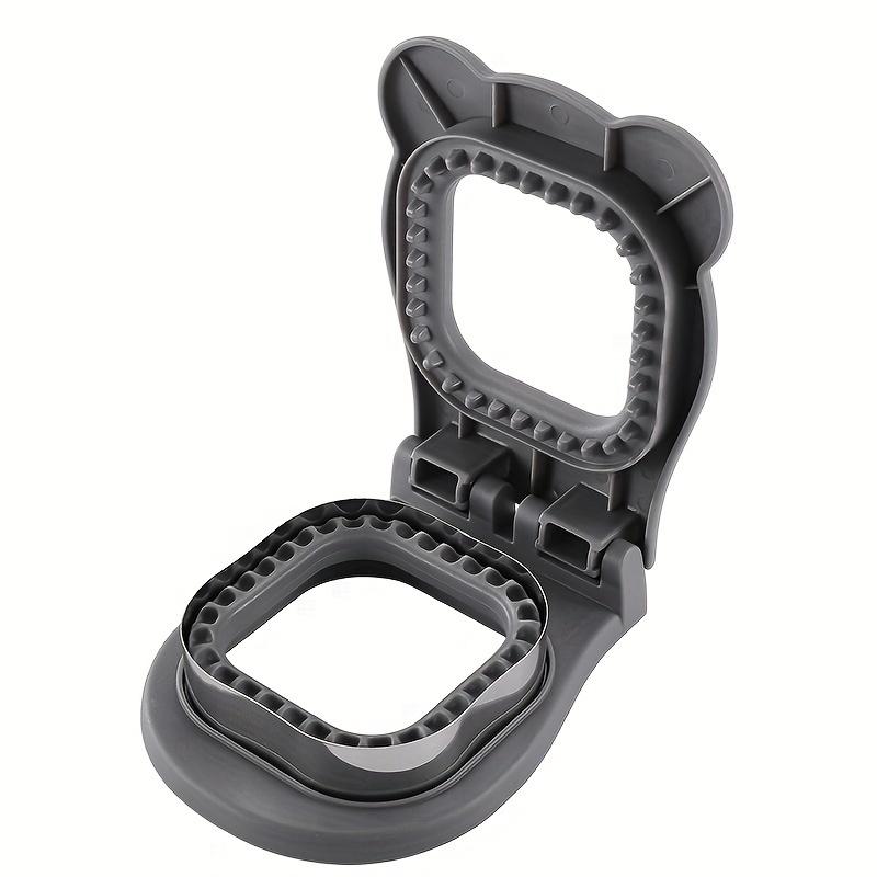 1 stk Kraftig manuell smørbrødskjærer - Rustfritt stål (430) med presise skjærekanter for perfekt firkantede smørbrød, brød, matbokser