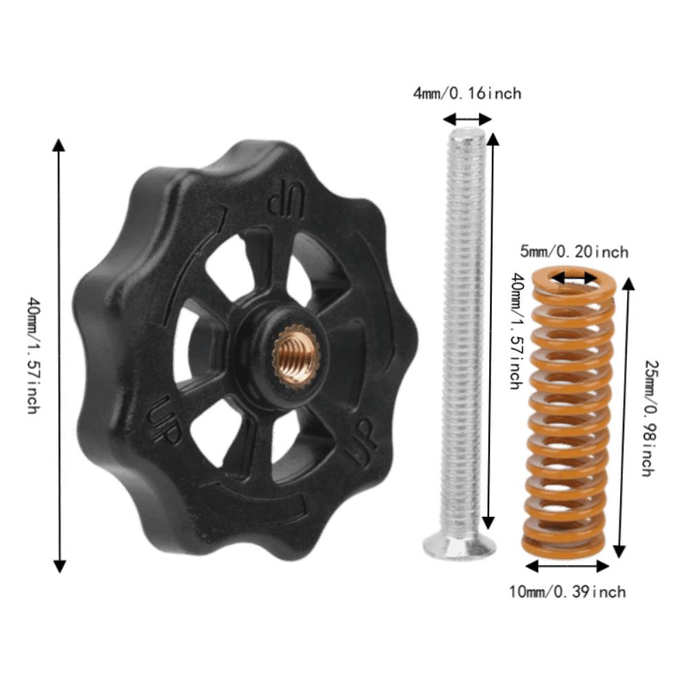 4pcs Precision Leveling Kit Nuts Durable Hot Bed Spring Upgraded Leveling Nuts Hot Bed Leveling