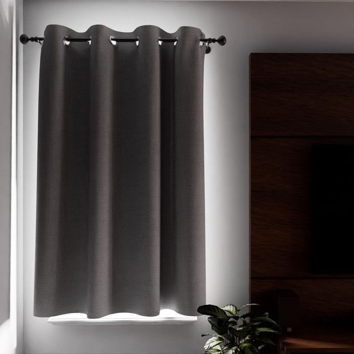 Rideau à oeillets 100% occultant 135x180 cm ECLIPSE blanc, par Soleil d'Ocre