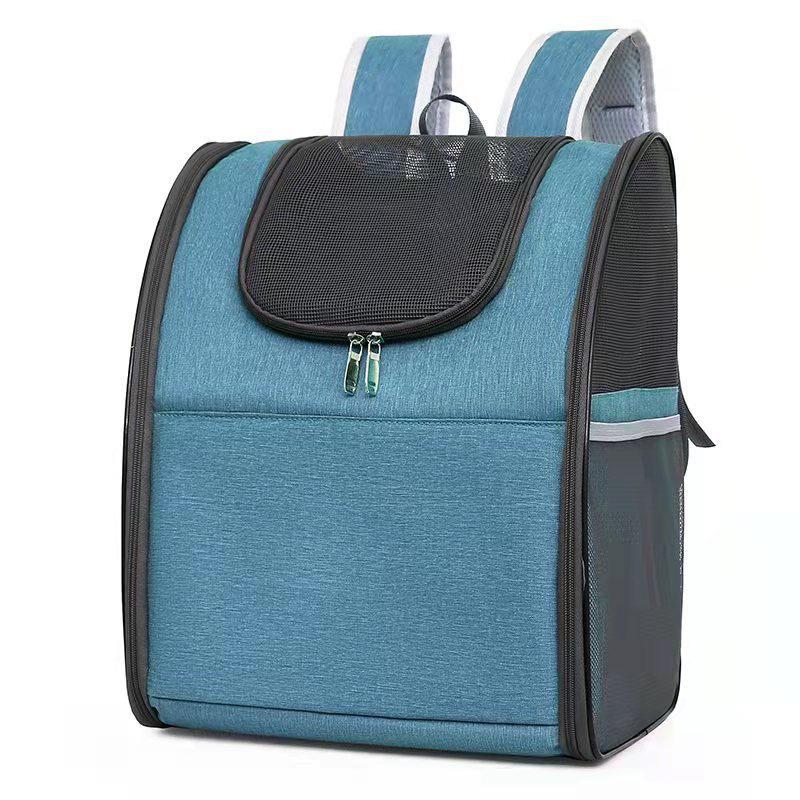 

Breathable Portable Pet Backpack: Lightweight Foldable Canvas Carrier for Cats & Dogs