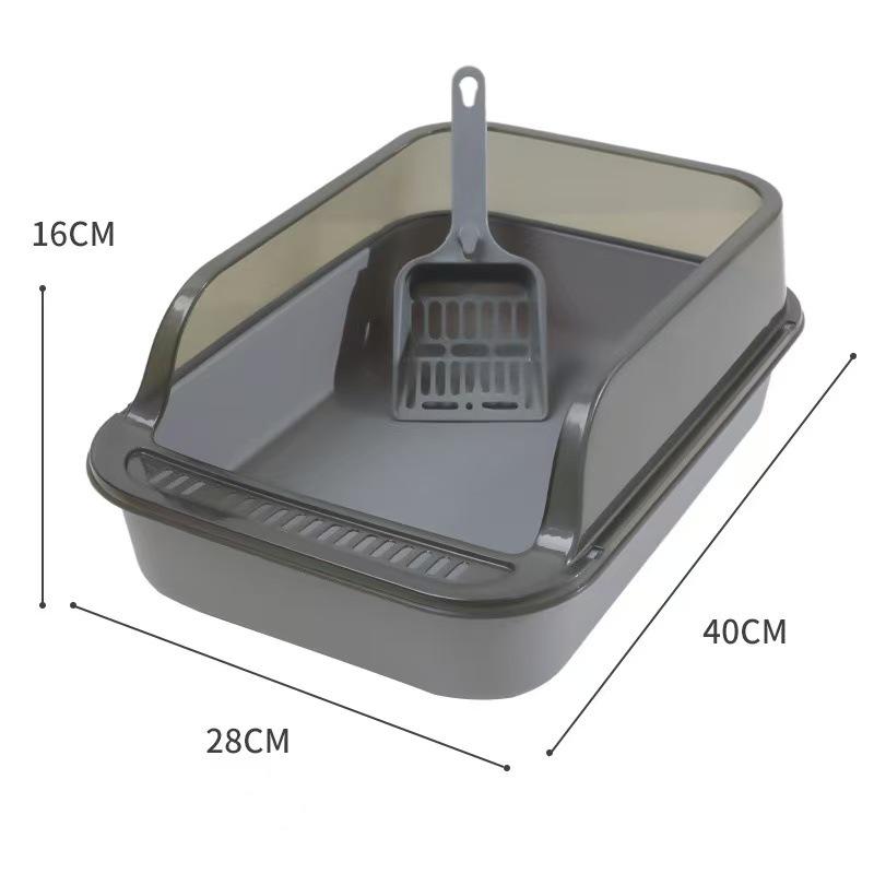 Large Anti-Splash Open Cat Litter Box