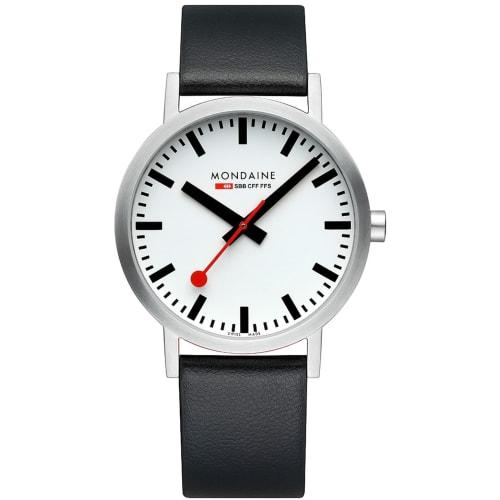 Mondaine Classic 40mm Grape Vegan Leather Watch for Men and Women, A660.30360.16SBBV, Officially Imported