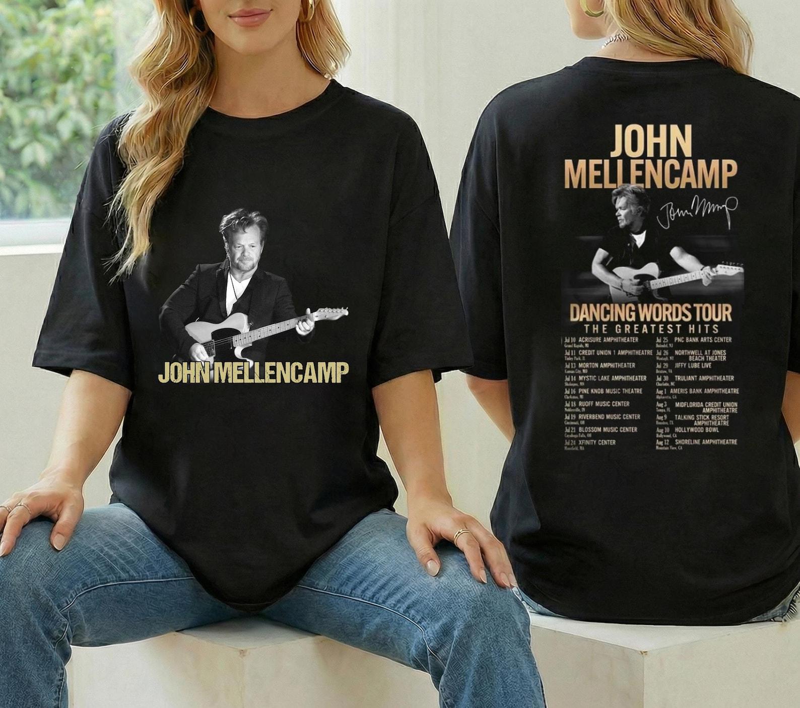 2026 John Mellencamp Dancing Words Tour Shirt, Mellencamp The Greatest Hits Concert Tee, John Mellencamp Merch, John Mellencamp Fan Gift, 4XL