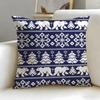Fair Isle Muster Kissenbezug Weich Leicht zu Waschen Kissenhülle Vielseitig für Sofa Bett Reise und Büro