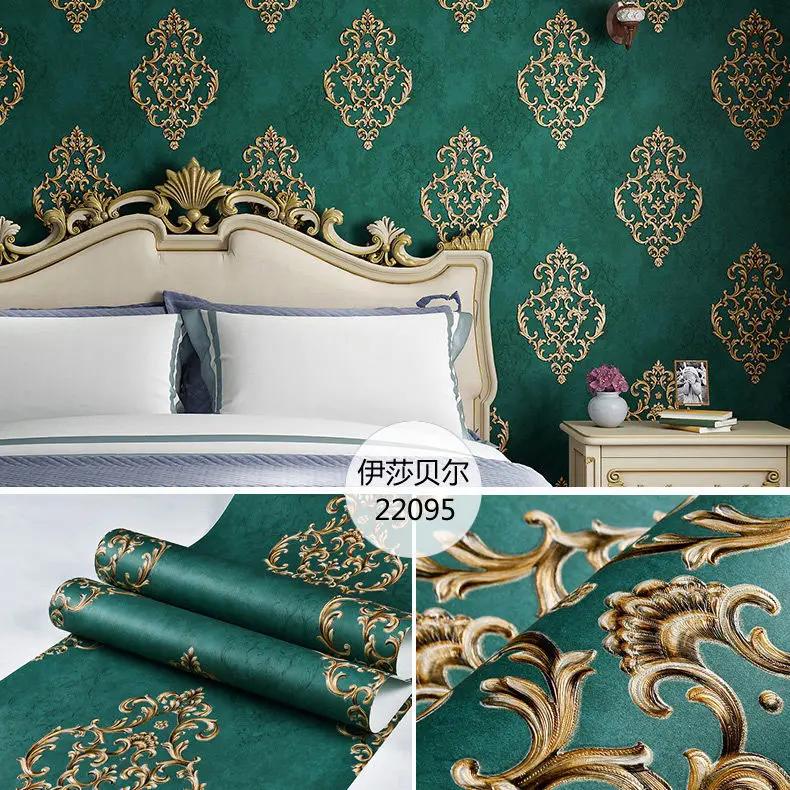 

Утолщенные наклейки на стену в европейском стиле 3d для гостиной, самоклеящийся домашний декор, нетканые обои, обои для фона спальни 53CMX9.5M