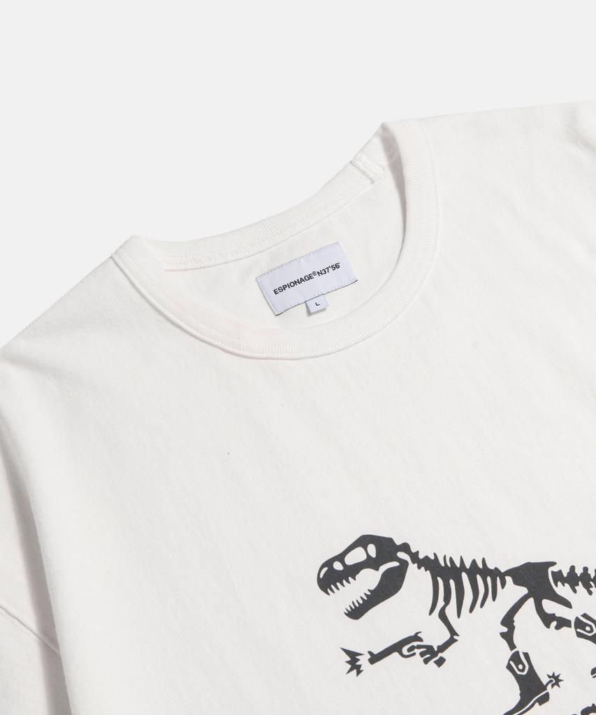 ESPIONAGE Cdc T-Rex Heavyweight Tee Off White