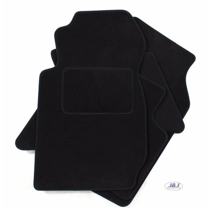 Tapis De Sol Noir Velours - J&amp;J AUTOMOTIVE - Kia Sportage 1994-2004 - Sur Mesure - Antidérapant - Imperméable
