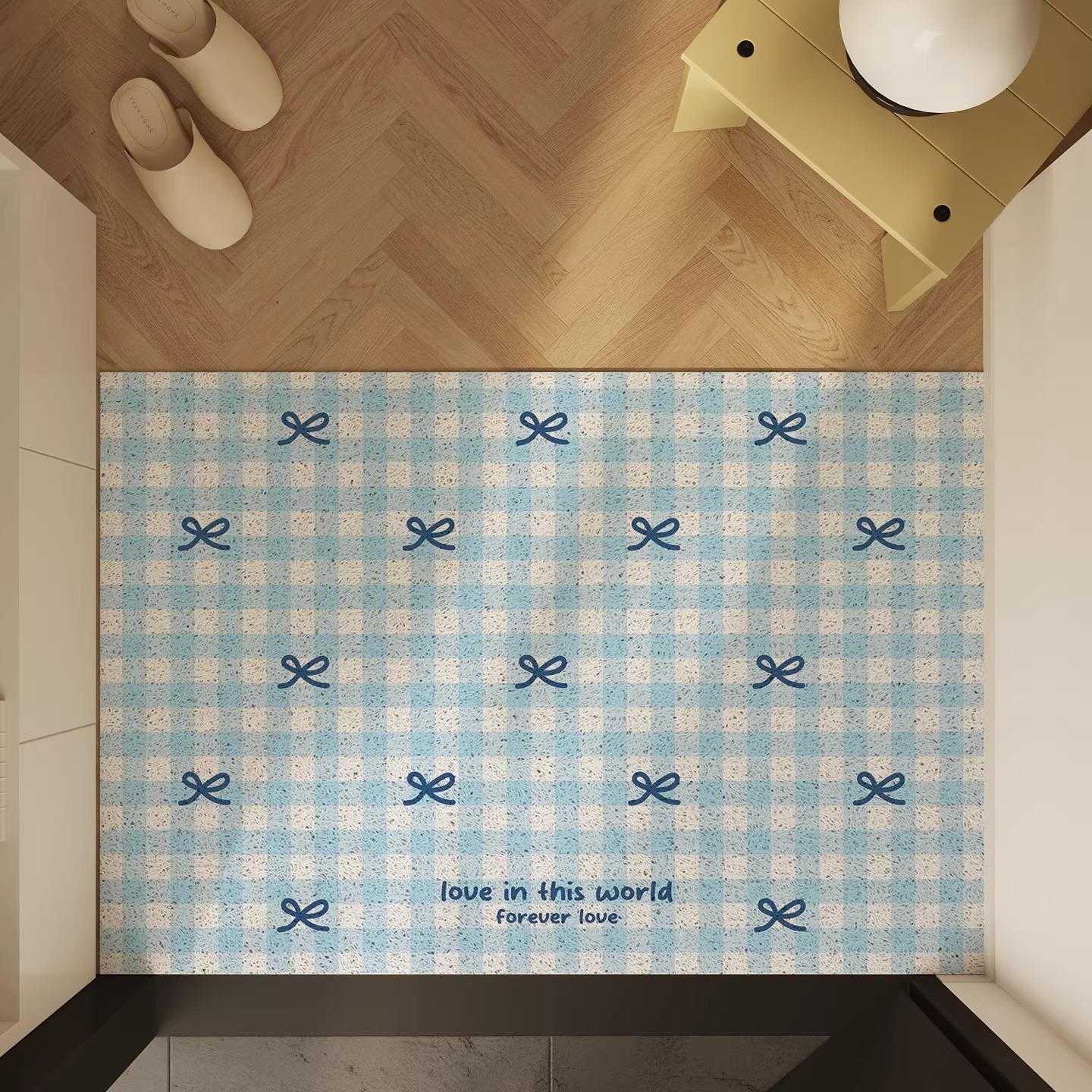 Entree Matten Geruite Vloerkleed Antislip Slijtvast Tapijt Vuilbestendig Buitenkleed Huisdecoratie Deurmat Fußabtreter 45x75cm