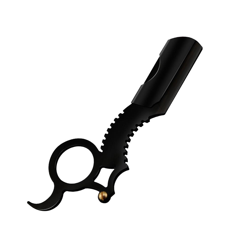 Manual Straight Razor Side Shaver Holder, Beard and Facial Epilator, Shaver Holder with Stainless Steel Hairdresser Razor
