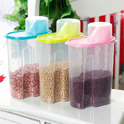 2,5 l großer Reis-Müsli-Bohnen-Trockenfutter-Aufbewahrungsspender, Behälter, Deckel, versiegelte Box