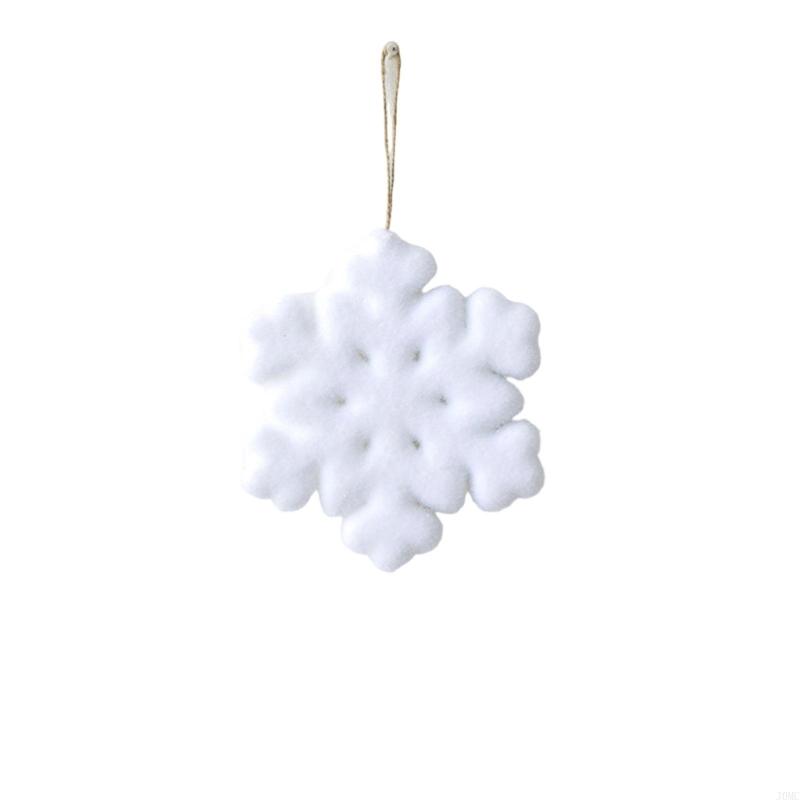 Premium Fuzzy-Coated Snow Crystalloid Ornament For Celebratory Adornment Durable Celebratory Tree J0MC