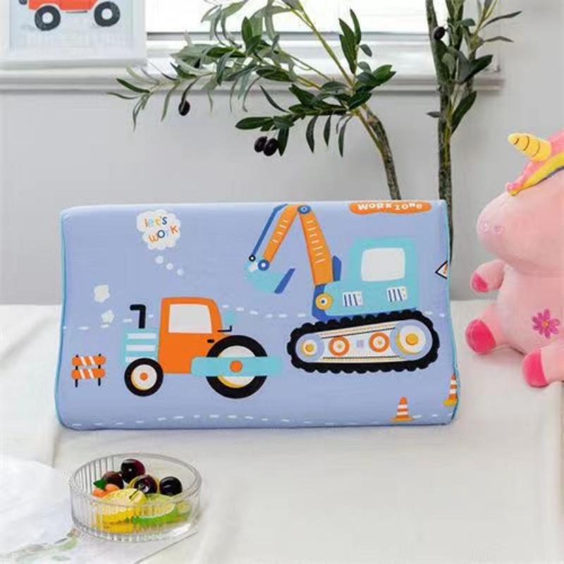 Thai Children's Latex Pillow Natural Cartoon Pillow Core Baby Cotton Cover Pillow Kindergarten Neck Protection Baby Pillow