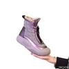 Autumn winter new retro versatile snow boots soft soled waterproof cotton shoes thickened warm high top women's shoes