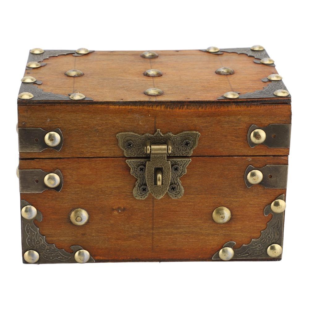 2pcs Combination Lock Vintage Storage Box Wooden Keepsake Storage Box  Home Decor