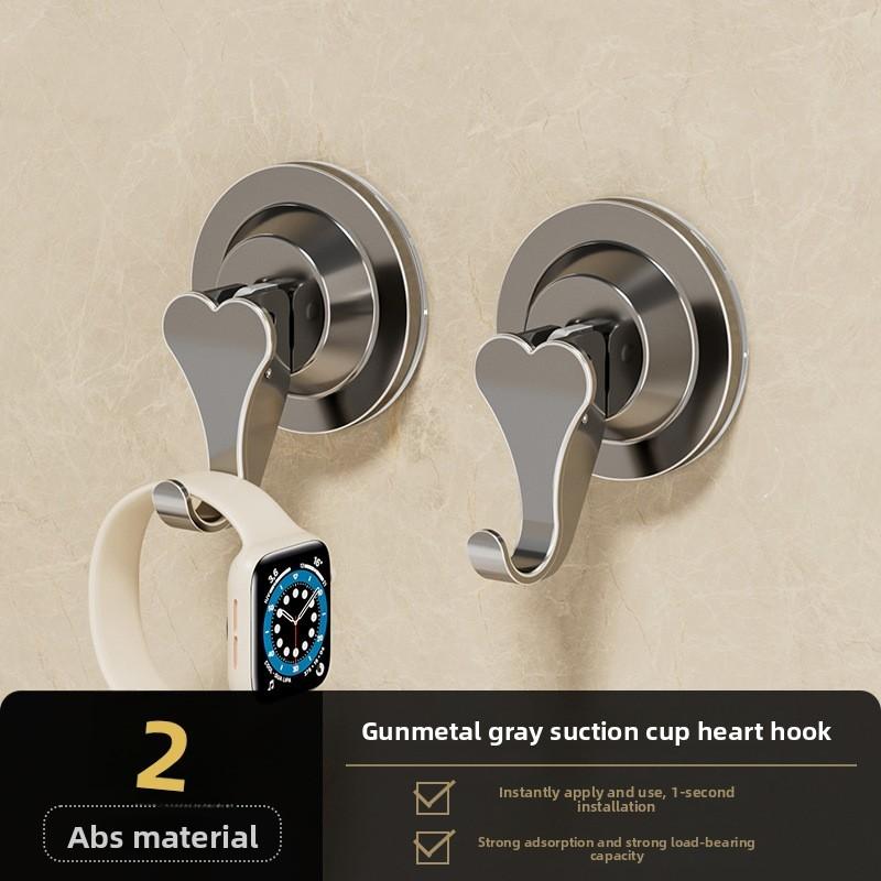 Modern Minimalist Plastic Suction Cup Hook For Kitchen Bathroom Wall Mounting Strong Hold