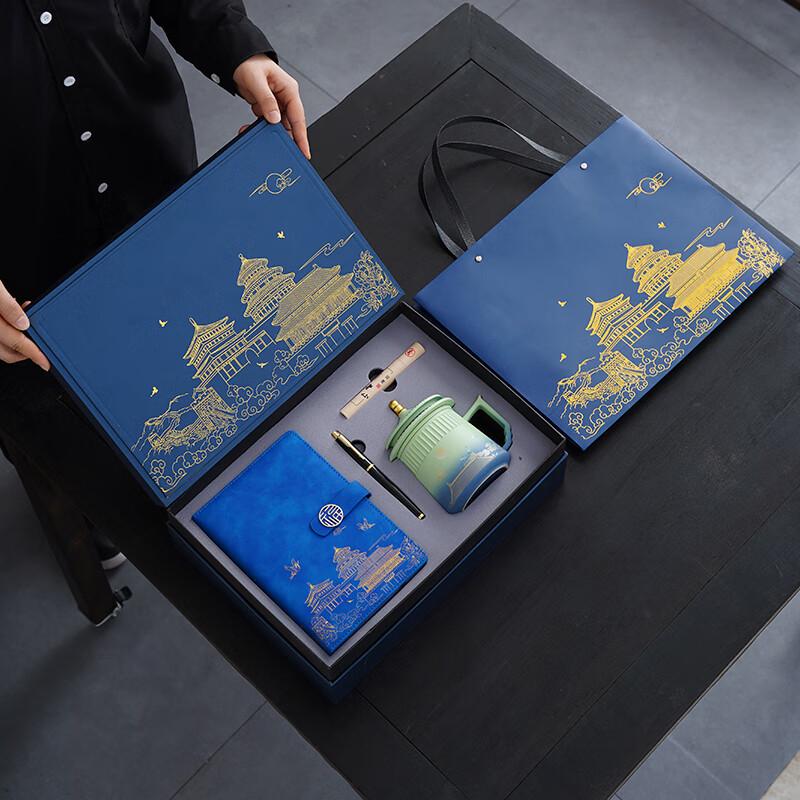 Forbidden City Cultural & Creative Ceramic Mug Gift Set Forbidden City Cup + Notebook + Pen + Incense