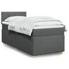VidaXL Slatted Bed Base and Mattress Dark Grey 90x190 Cm Fabric 3288836
