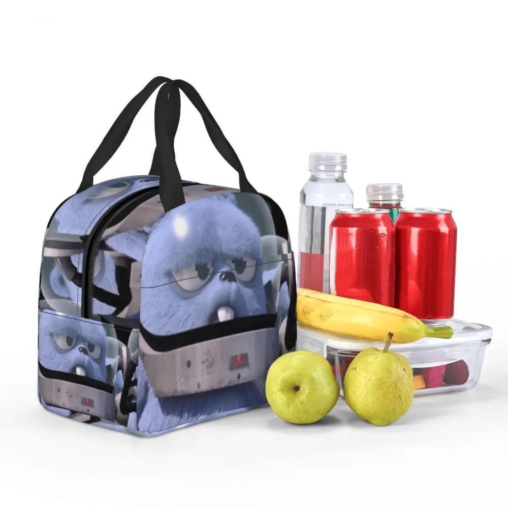 Grizzy und die Lemminge Isolierte Lunchtasche für Kinder Schul-Kühltasche Thermische Lebensmittelbox Tragbare Lunchboxen Behälter