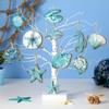 20pcs Summer Ocean Animals Ornaments Summer Ornaments for Tree Wooden Beach Hanging Ornaments Ocean Themed Ornaments Decorations