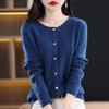 Women Cardigan Super Warm Sweaters O-neck Loose Female Clothes Ladies' Solid Color Knitwear Tops Plus Size