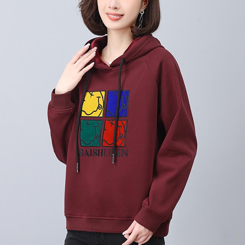 Women's Thickened Fleece Hoodie: 2024 New Autumn/Winter Korean Fashion Loose Fit