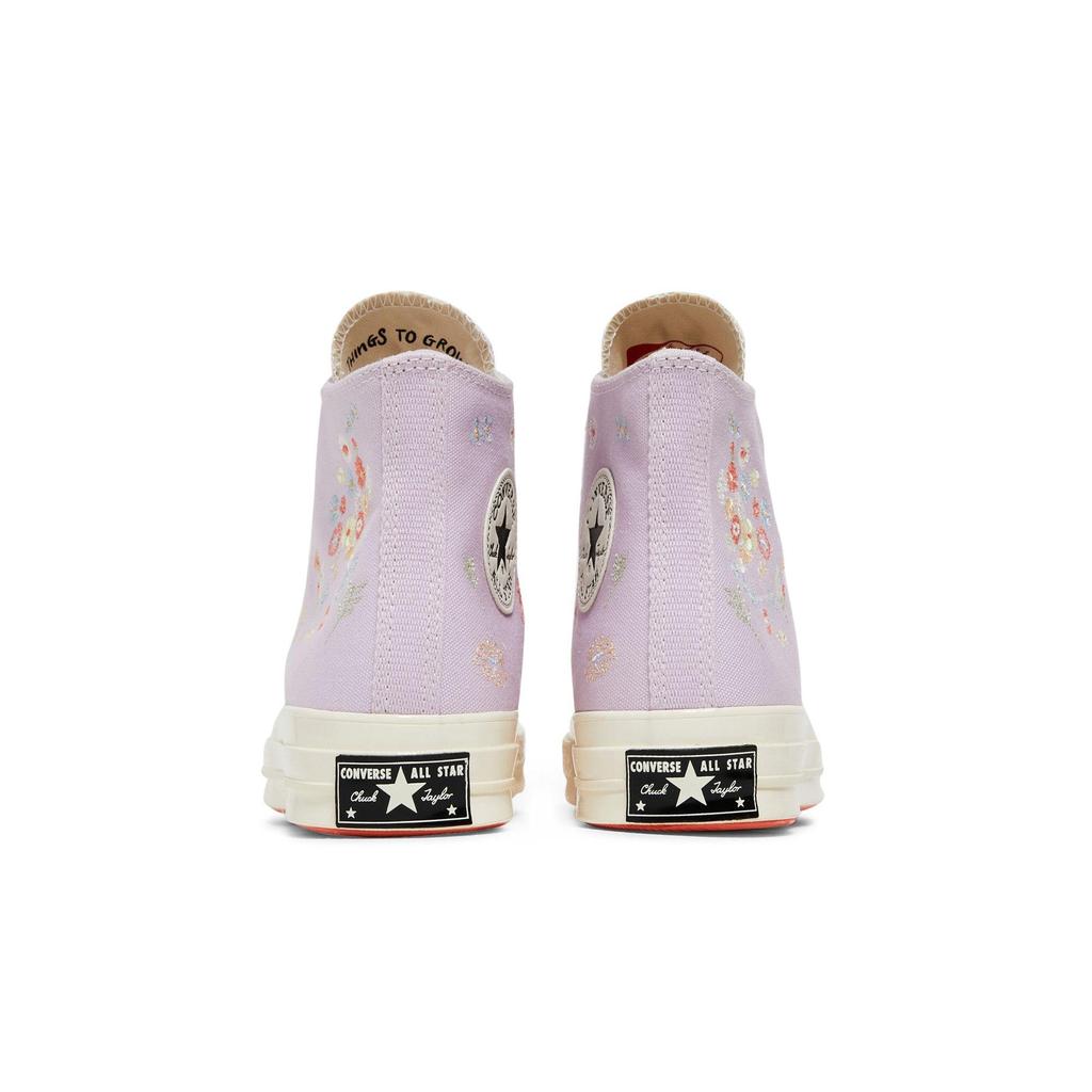 Converse Womens Chuck 70 High 'Embroidered Floral Print - Pale Amethyst' (women's sizes) Pale Amethyst / Multi / Egret Canvas Shoes A01584C