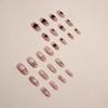 Oval Double Color Pretty Girl Star Pile Diamond Manicure European and American Ins Style Fashion Wear Nail Finished Nail Art