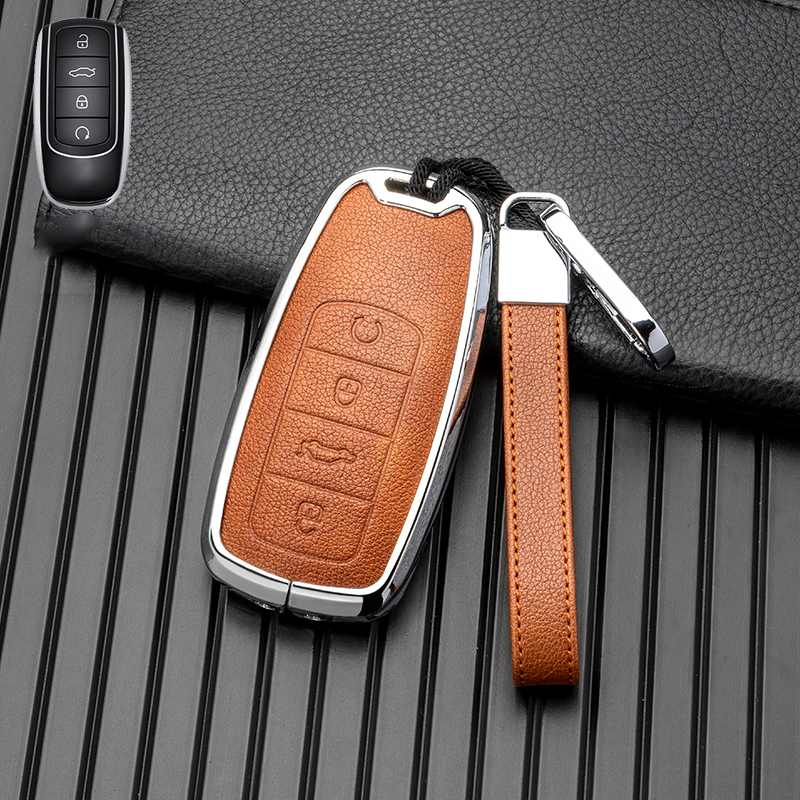 Key Case Cover for Chery Tiggo 8 PRO 7 PRO MAX OMODA C5 JAECOO Leather Remote Fob Holder Car Accessories