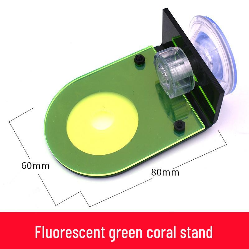 Fluorescent Acrylic Coral Propagation Base with Suction Cups for SPS and Soft Corals.