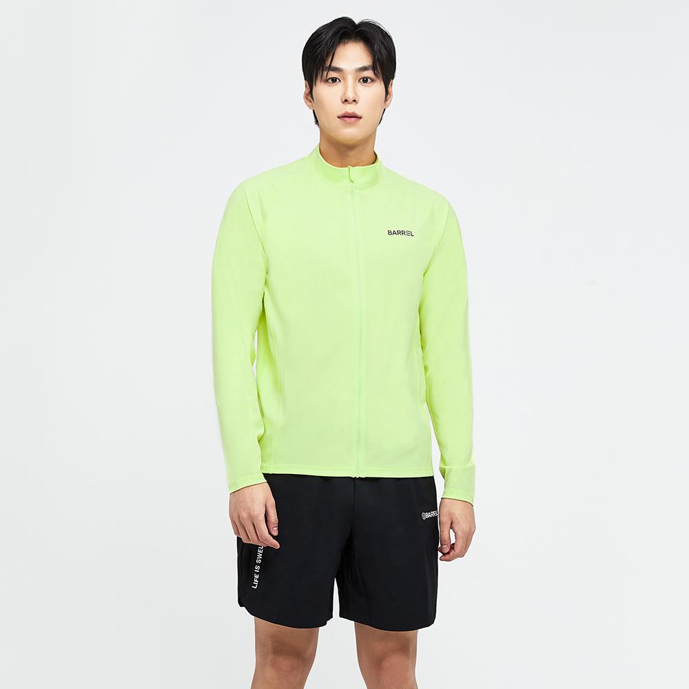 BARREL Men Essential Relaxed Fit Zip-Up Rash Guard Lime (B4Smwzr102Lim)