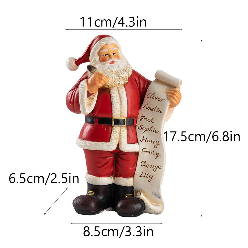 Santa Claus Statue Resin Craft for Christmas Decor Festive Home Garden Ornament Perfect Holiday Gift Xmas Tabletop Decoration