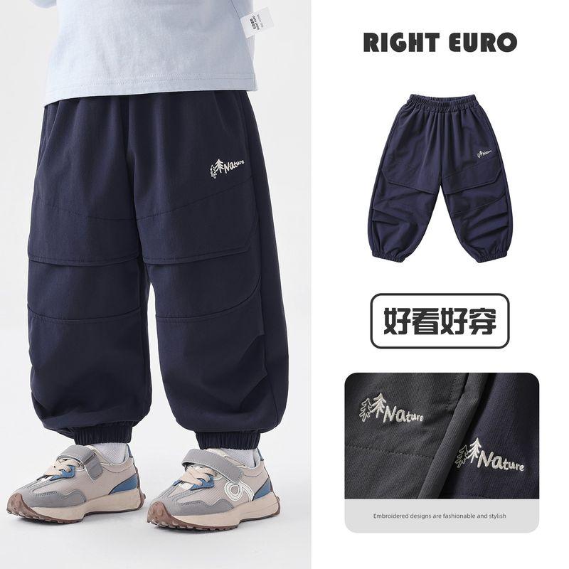 Right European Style Boys' Outdoor Paratrooper Cargo Pants Children's Spring and Autumn Pants 2026 New Children's Clothing Baby Sports Long Pants