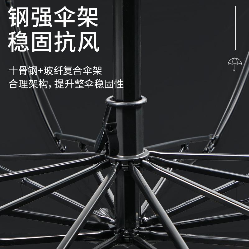 Reverse large umbrella Women's enlarged thickened reinforced weather and rain men's double sunscreen folding manual parasol
